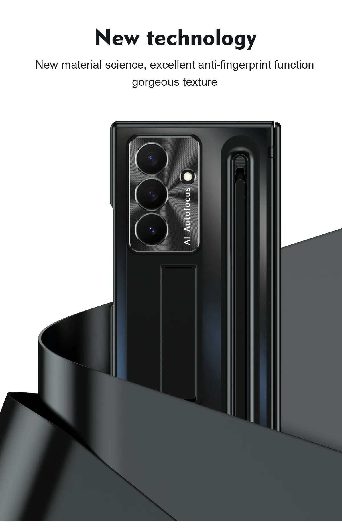 Compatible with Samsung Trifold phone case, FOLD official folding pen slot case, integrated full-coverage drop-proof protective case.