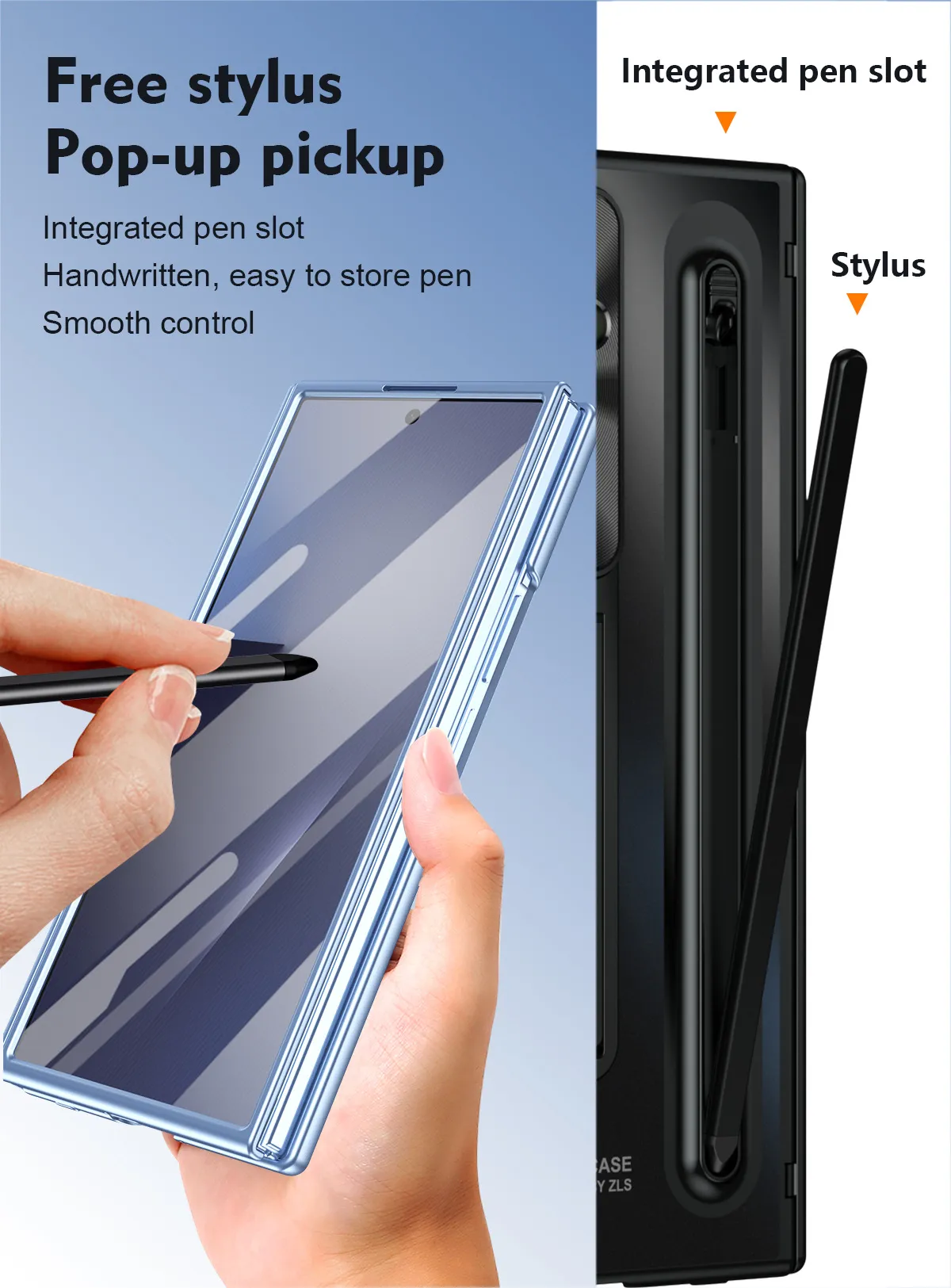 Compatible with Samsung Trifold phone case, FOLD official folding pen slot case, integrated full-coverage drop-proof protective case.