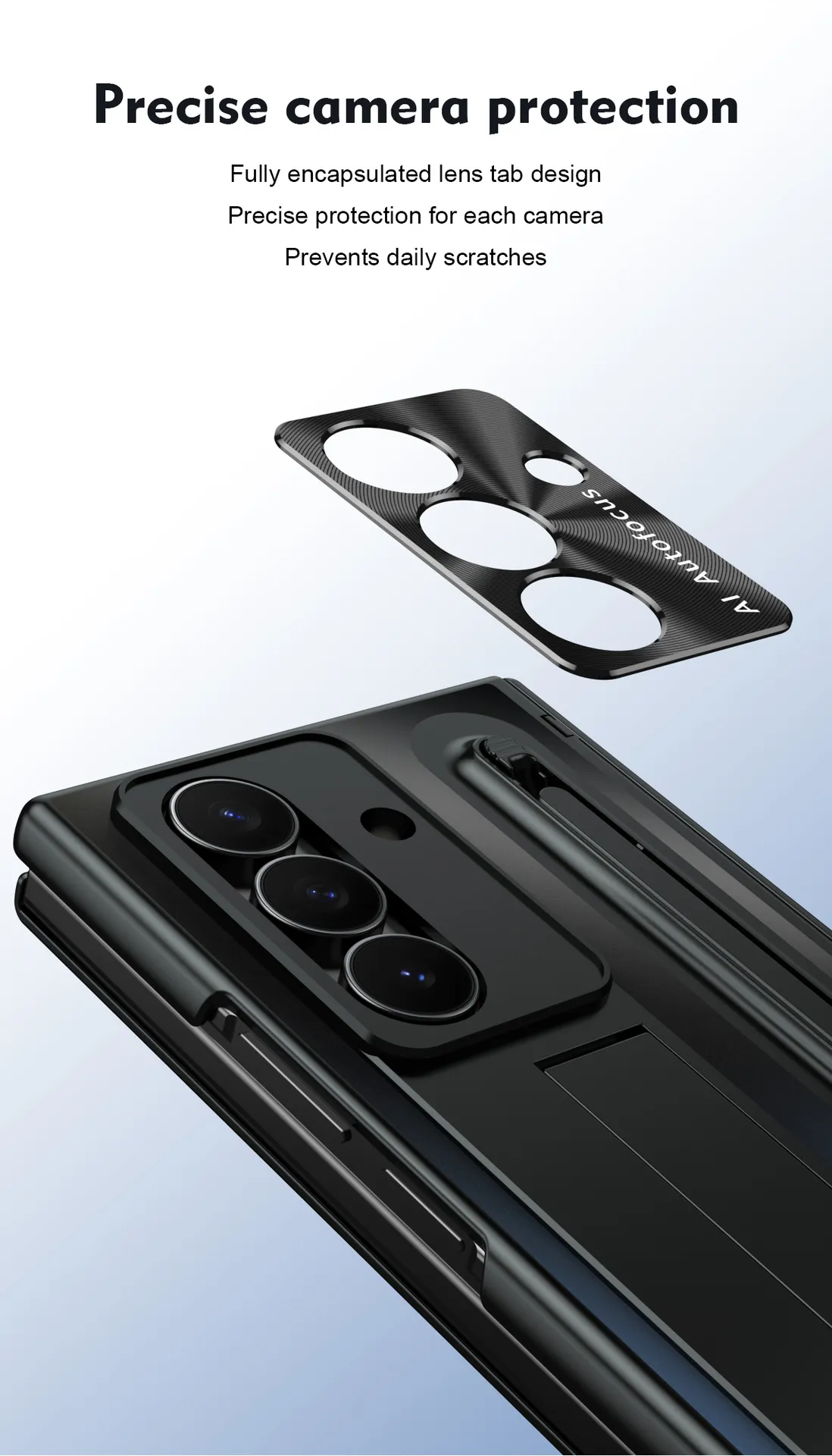Compatible with Samsung Trifold phone case, FOLD official folding pen slot case, integrated full-coverage drop-proof protective case.