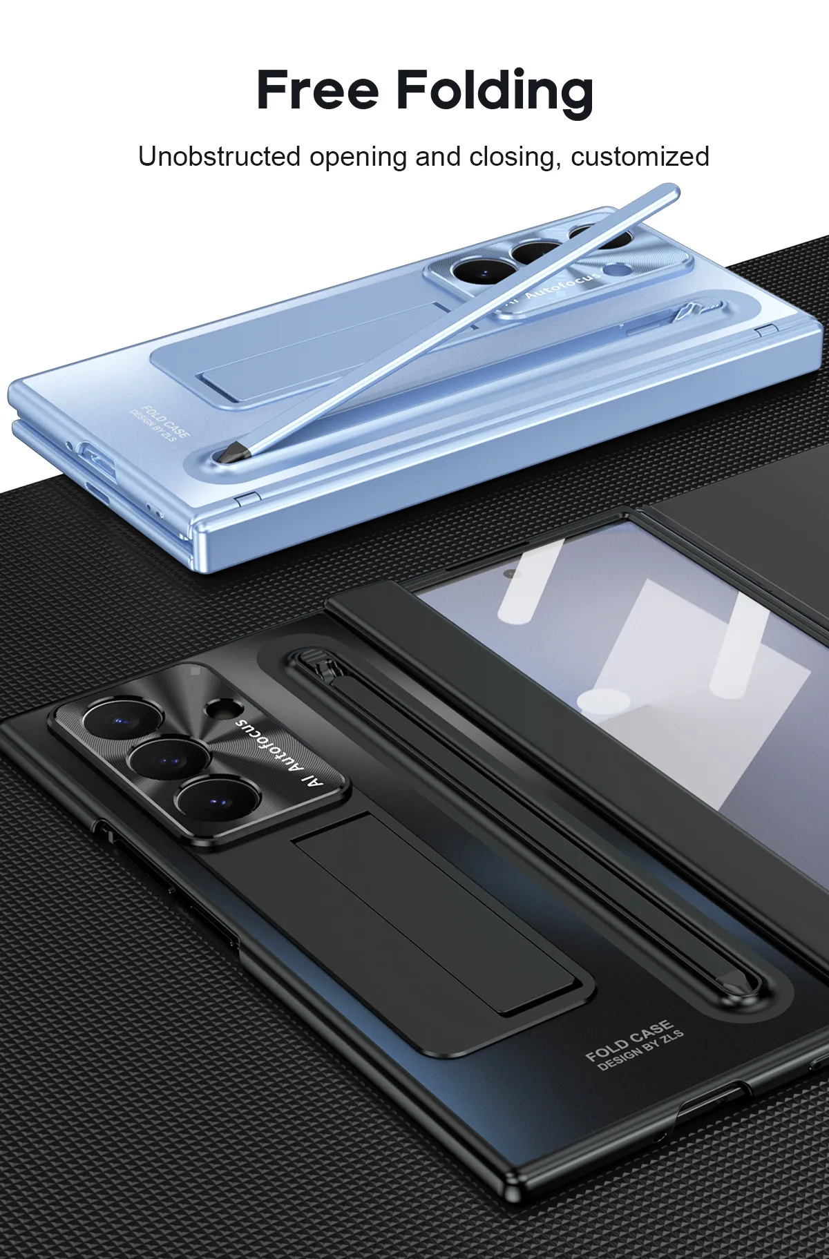 Compatible with Samsung Trifold phone case, FOLD official folding pen slot case, integrated full-coverage drop-proof protective case.