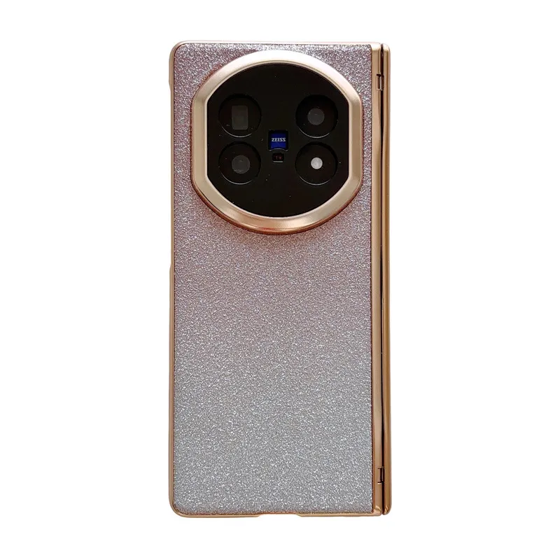 VIVO XFOLD5 phone case, xfold5 electroplated glitter leather hinge, full-coverage drop-proof protective case.