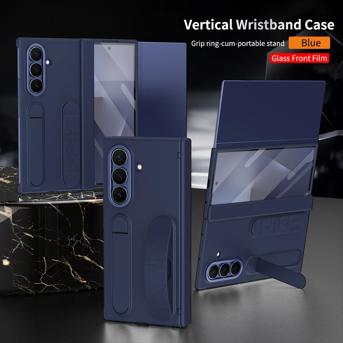 Compatible with Samsung TriFold phone case, FOLD folding official wrist strap, pen slot hinge case, integrated protective case.