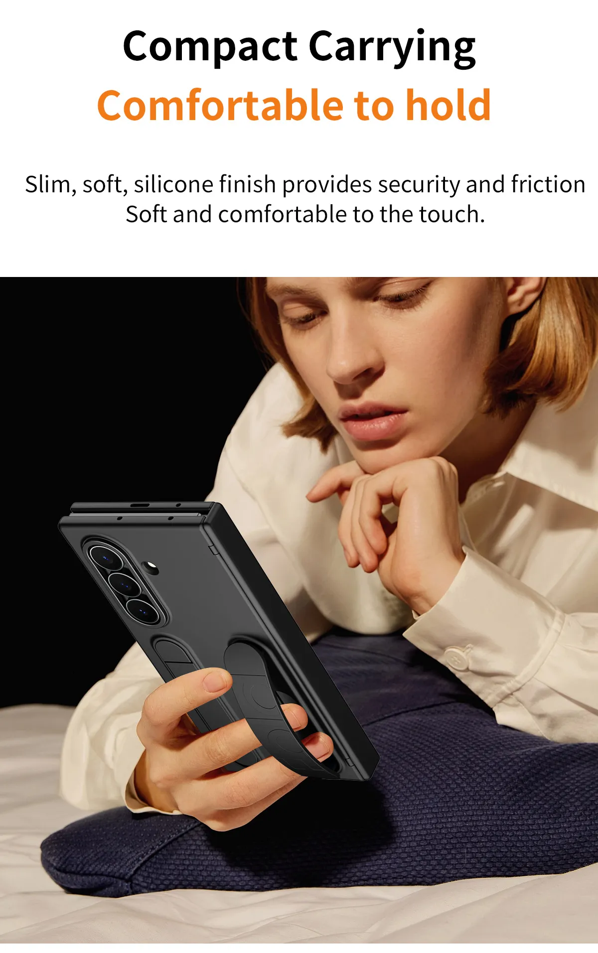 Compatible with Samsung TriFold phone case, FOLD folding official wrist strap, pen slot hinge case, integrated protective case.