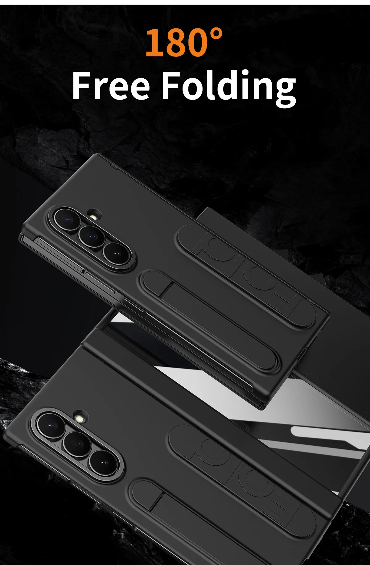 Compatible with Samsung TriFold phone case, FOLD folding official wrist strap, pen slot hinge case, integrated protective case.