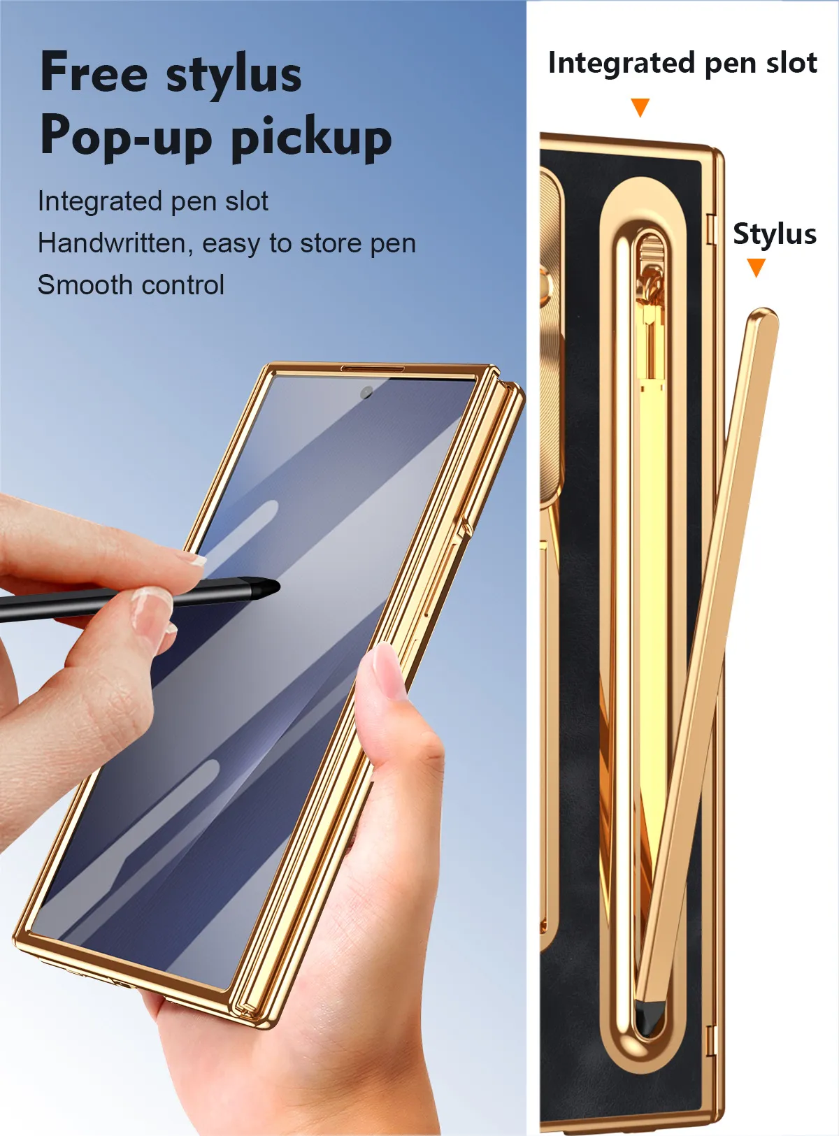 Compatible with Samsung TriFold phone case, FOLD folding official pen slot case, integrated full-coverage drop-proof protective case.