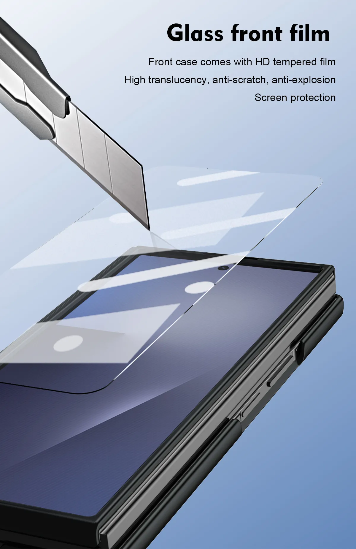 Compatible with Samsung TriFold phone case, FOLD folding official pen slot case, integrated full-coverage drop-proof protective case.
