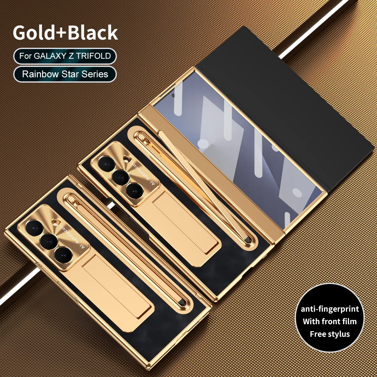 Compatible with Samsung TriFold phone case, FOLD folding official pen slot case, integrated full-coverage drop-proof protective case.