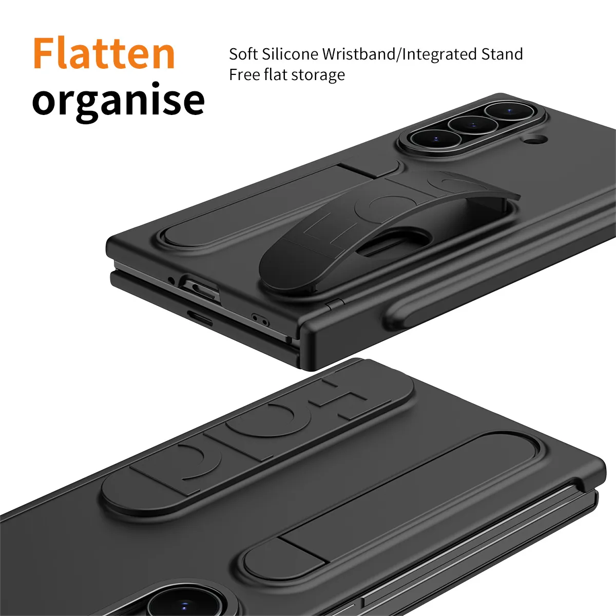 Compatible with Samsung TriFold phone case, FOLD folding official wristband, card slot, pen slot, and integrated protective case.