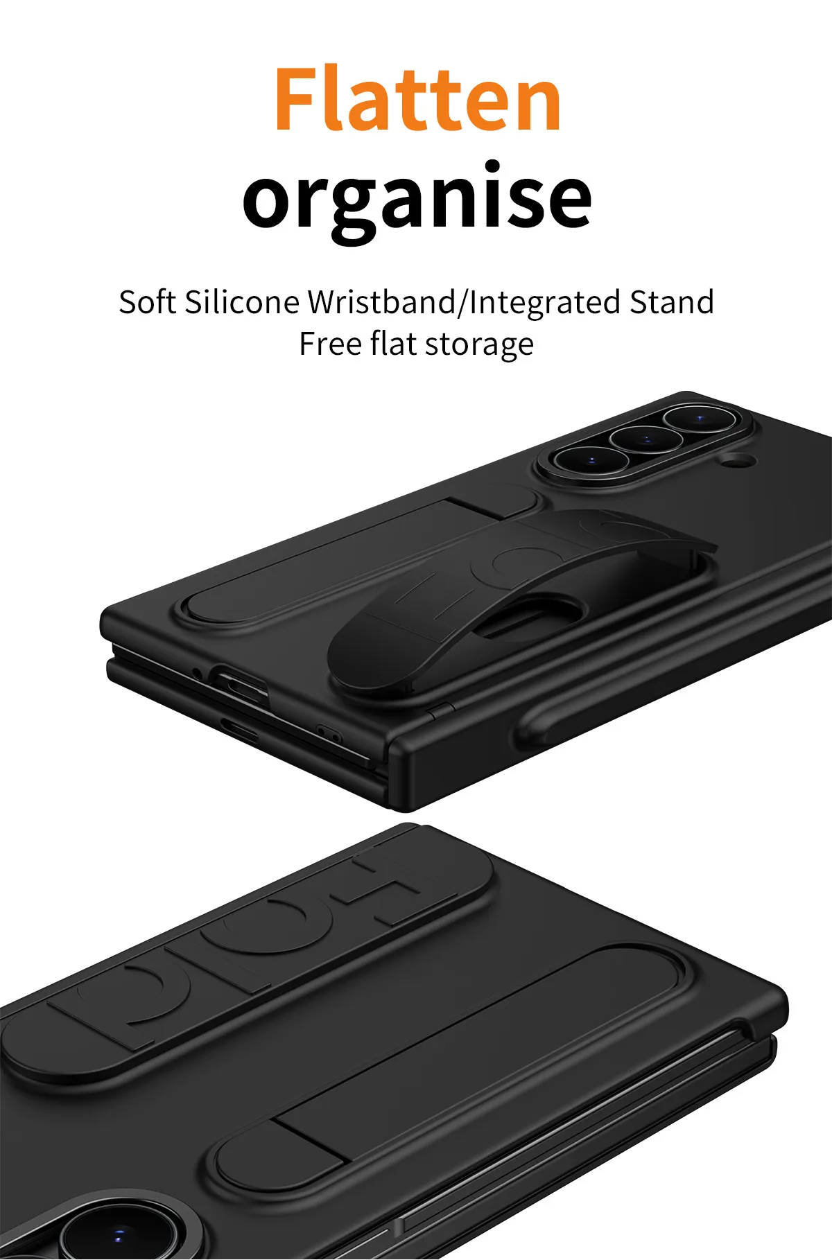 Compatible with Samsung TriFold phone case, FOLD folding official wristband, card slot, pen slot, and integrated protective case.