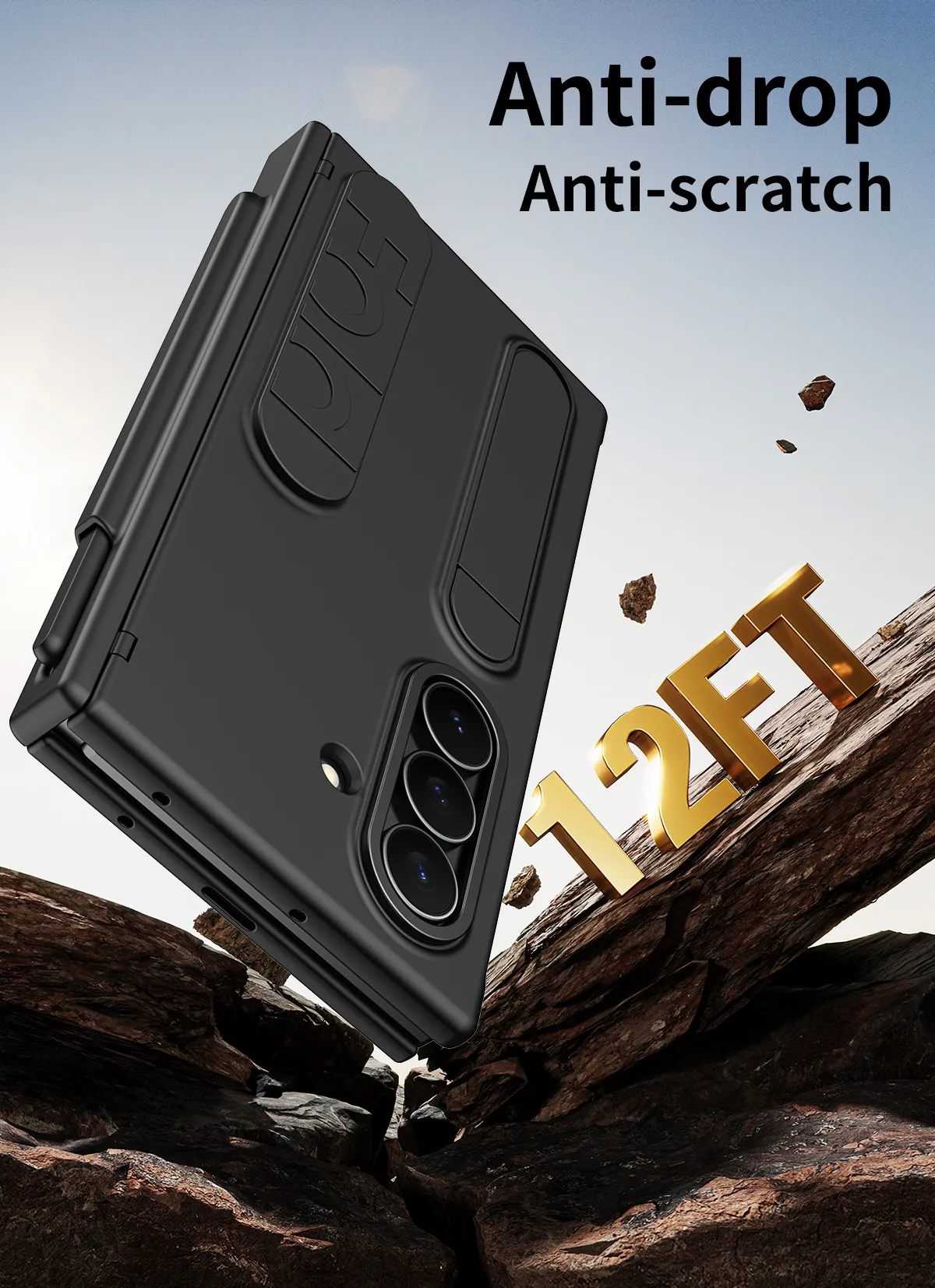 Compatible with Samsung TriFold phone case, FOLD folding official wristband, card slot, pen slot, and integrated protective case.