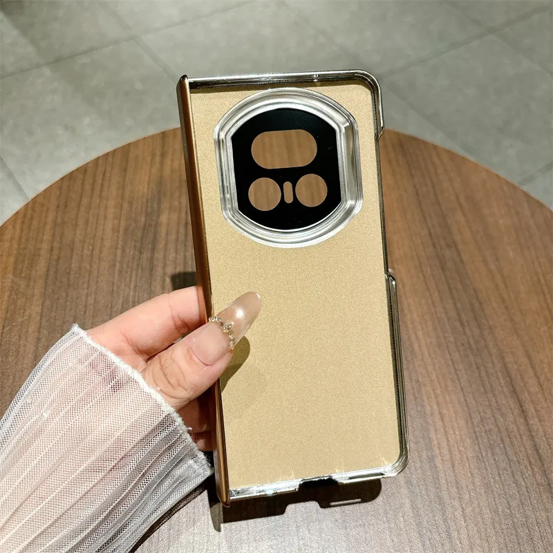 Honor MagicV5 Phone Case with Glitter Electroplating, Full Coverage Hinge, Drop-Proof Protection, Suitable for Leather Cases