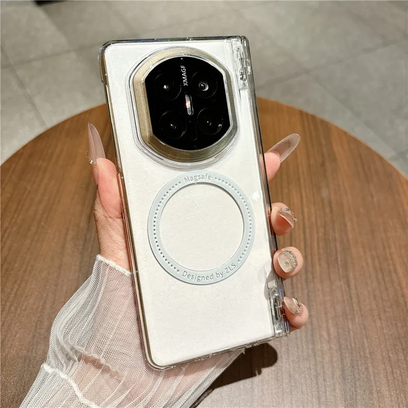 Compatible with Huawei Mate X7 phone case, MATEX6 foldable screen, light luxury electroplated magnetic charging hinge, drop-proof protective case