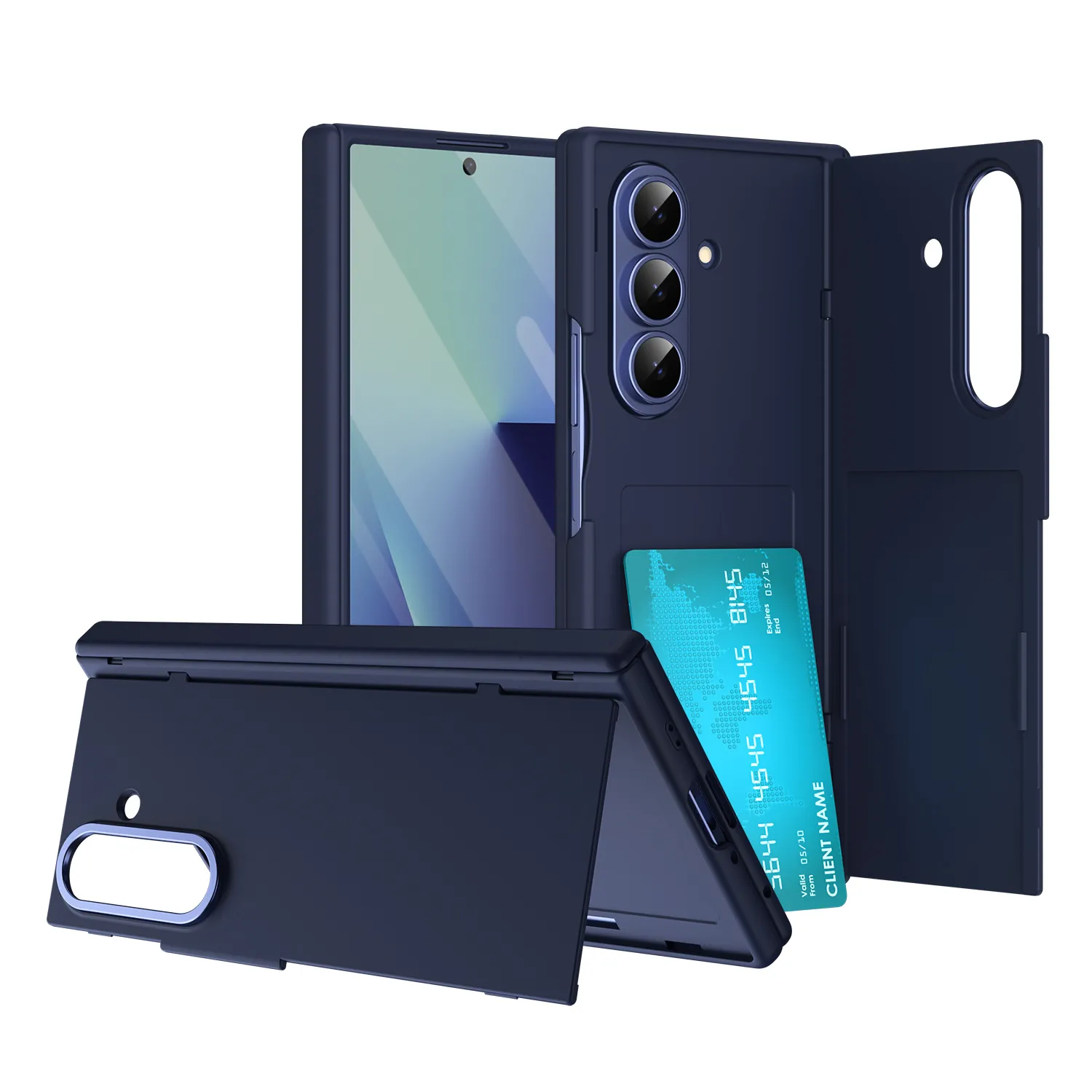 Compatible with Samsung Zfold8 Ultra phone case, FOLD8 folding stand, card slot type, integrated case and screen protector