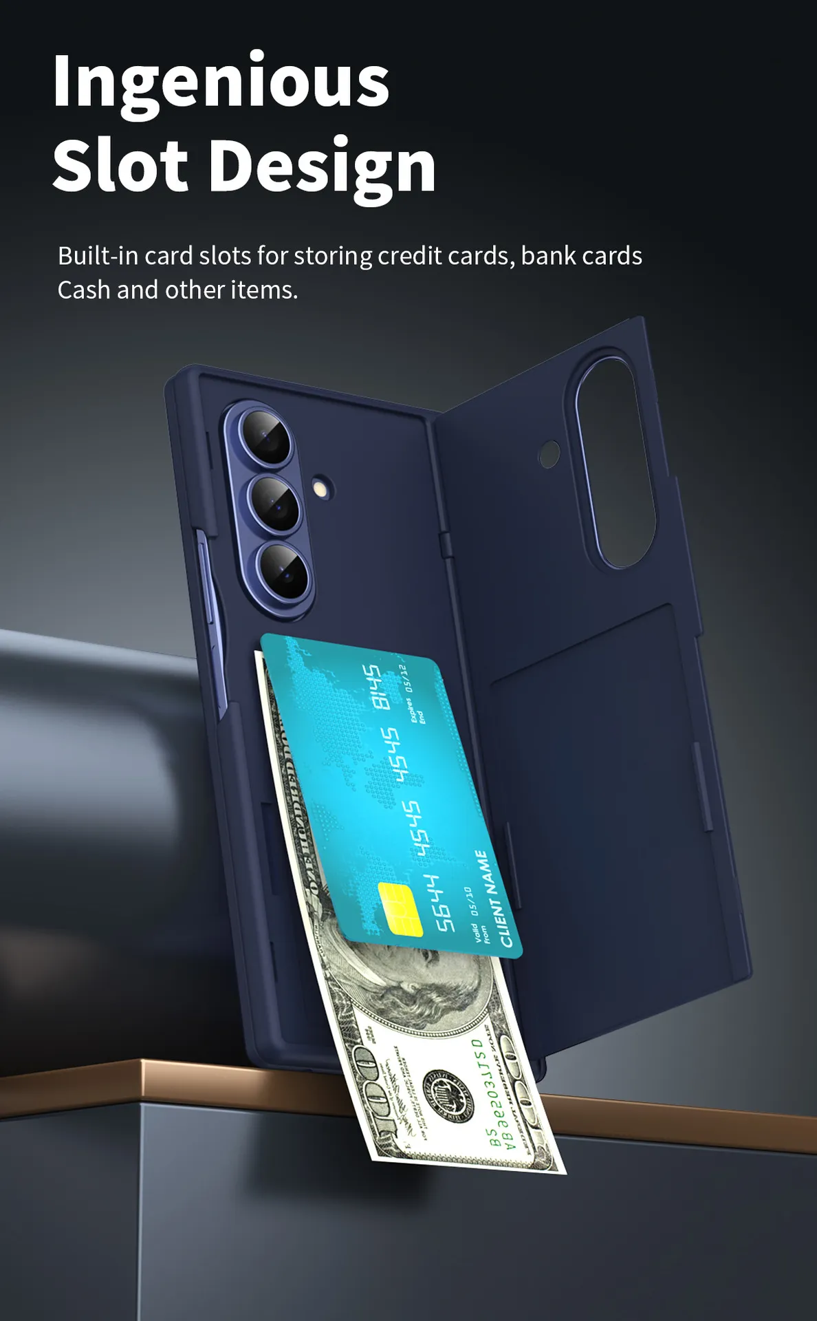 Compatible with Samsung Zfold8 Ultra phone case, FOLD8 folding stand, card slot type, integrated case and screen protector