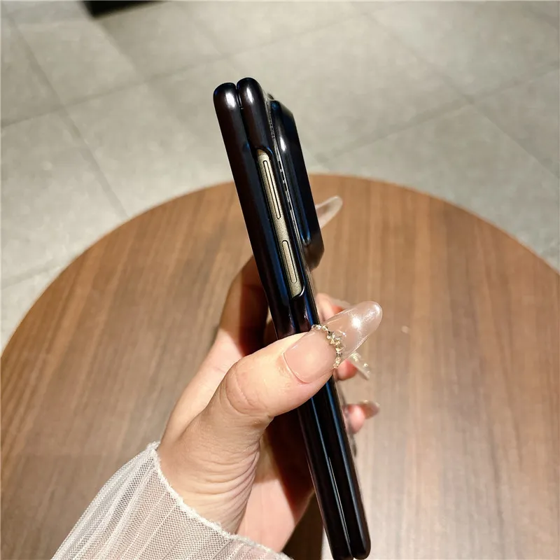 Compatible with Huawei Mate X7 phone case, MATE X7 folding electroplated transparent magnetic anti-drop protective case stand 5G