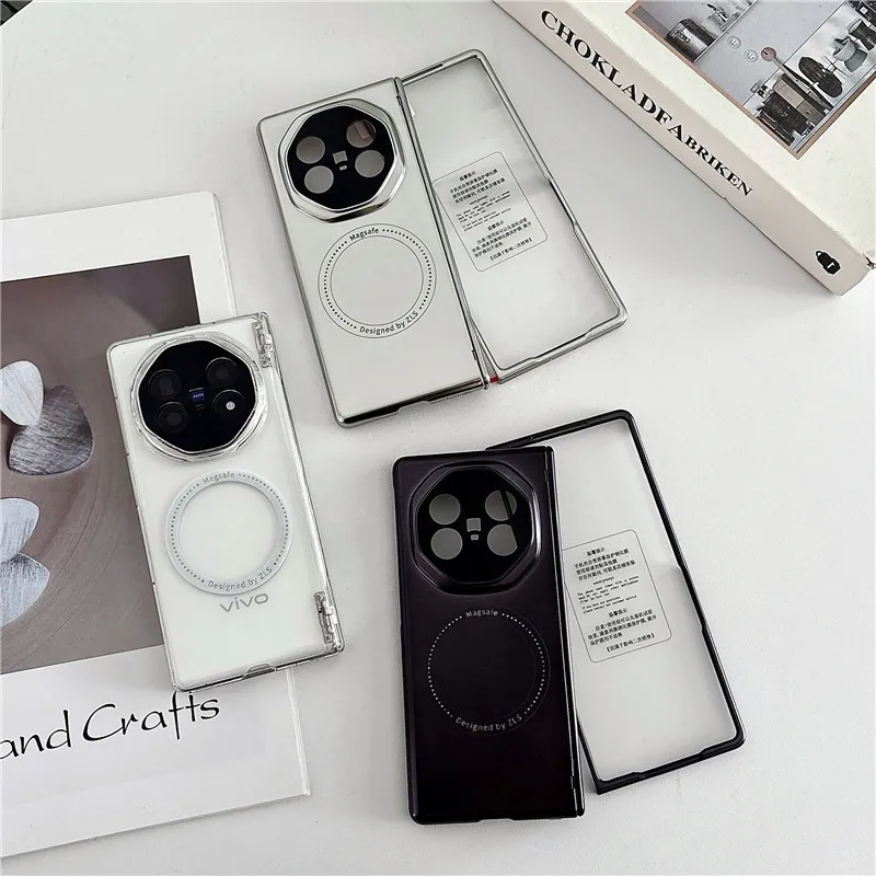VIVO XFOLD6 phone case, xfold6 electroplated magnetic ring hinge case, integrated protective film, drop-proof case.