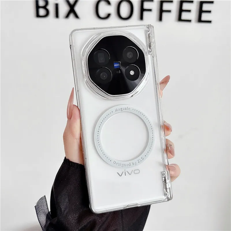VIVO XFOLD6 phone case, xfold6 electroplated magnetic ring hinge case, integrated protective film, drop-proof case.