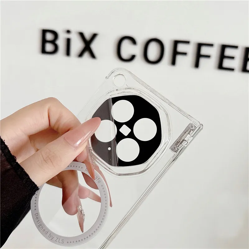 Compatible with OPPO Find N6 foldable phone case, electroplated magnetic ring full-coverage drop-proof protective case