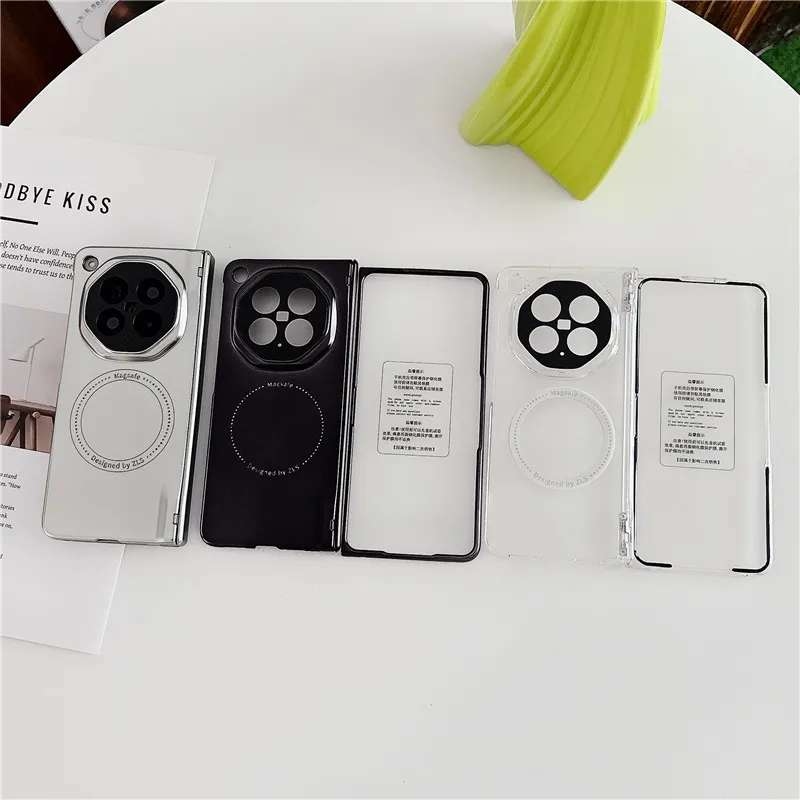 Compatible with OPPO Find N6 foldable phone case, electroplated magnetic ring full-coverage drop-proof protective case