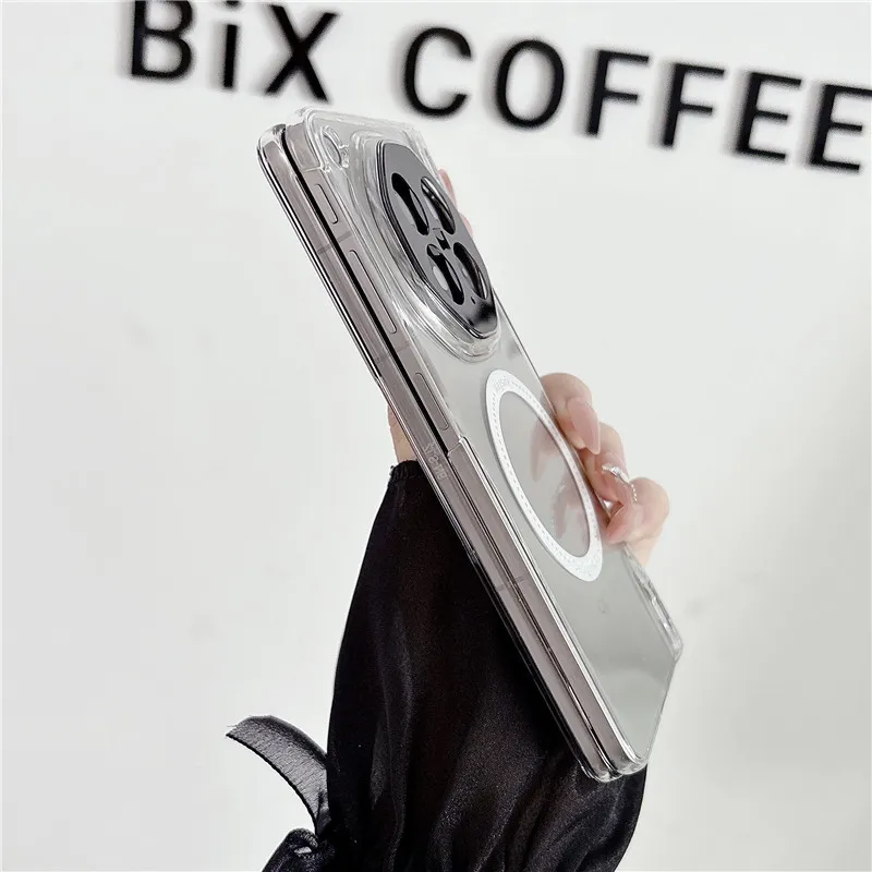 Compatible with OPPO Find N6 foldable phone case, electroplated magnetic ring full-coverage drop-proof protective case