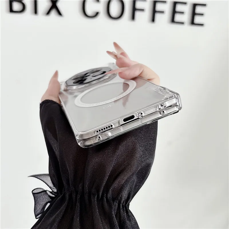 Compatible with OPPO Find N6 foldable phone case, electroplated magnetic ring full-coverage drop-proof protective case