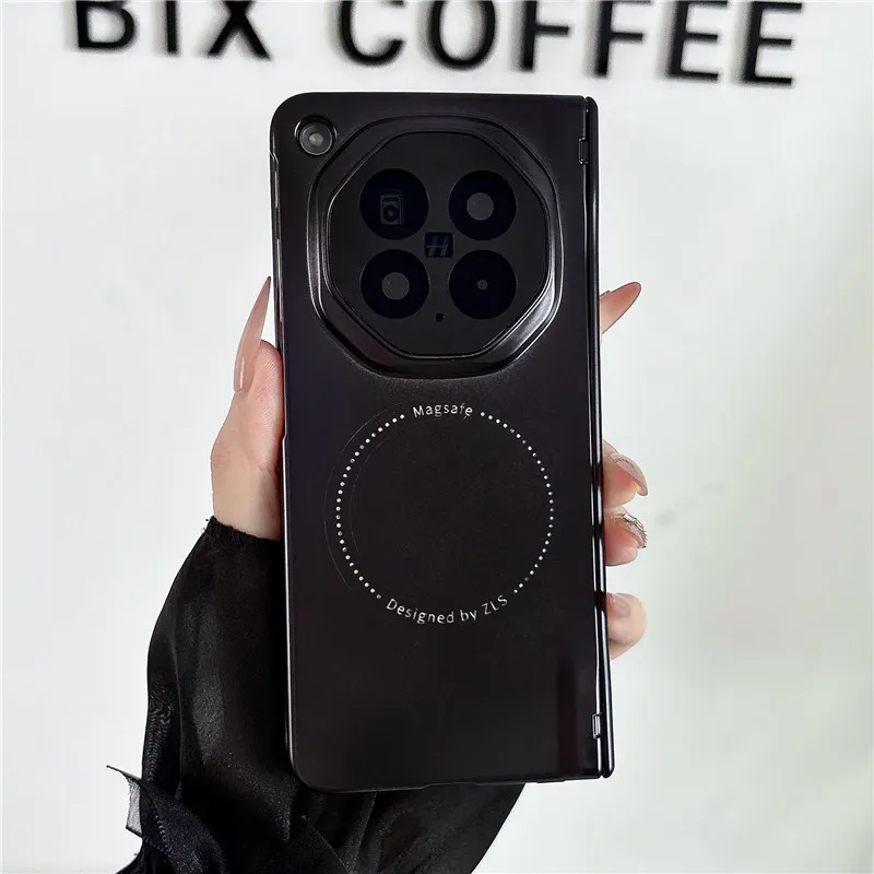 Compatible with OPPO Find N6 foldable phone case, electroplated magnetic ring full-coverage drop-proof protective case