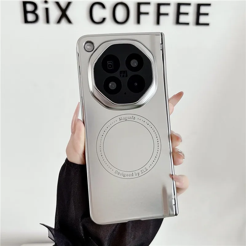 Compatible with OPPO Find N6 foldable phone case, electroplated magnetic ring full-coverage drop-proof protective case
