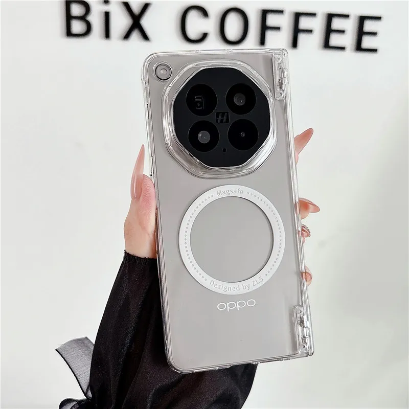 Compatible with OPPO Find N6 foldable phone case, electroplated magnetic ring full-coverage drop-proof protective case