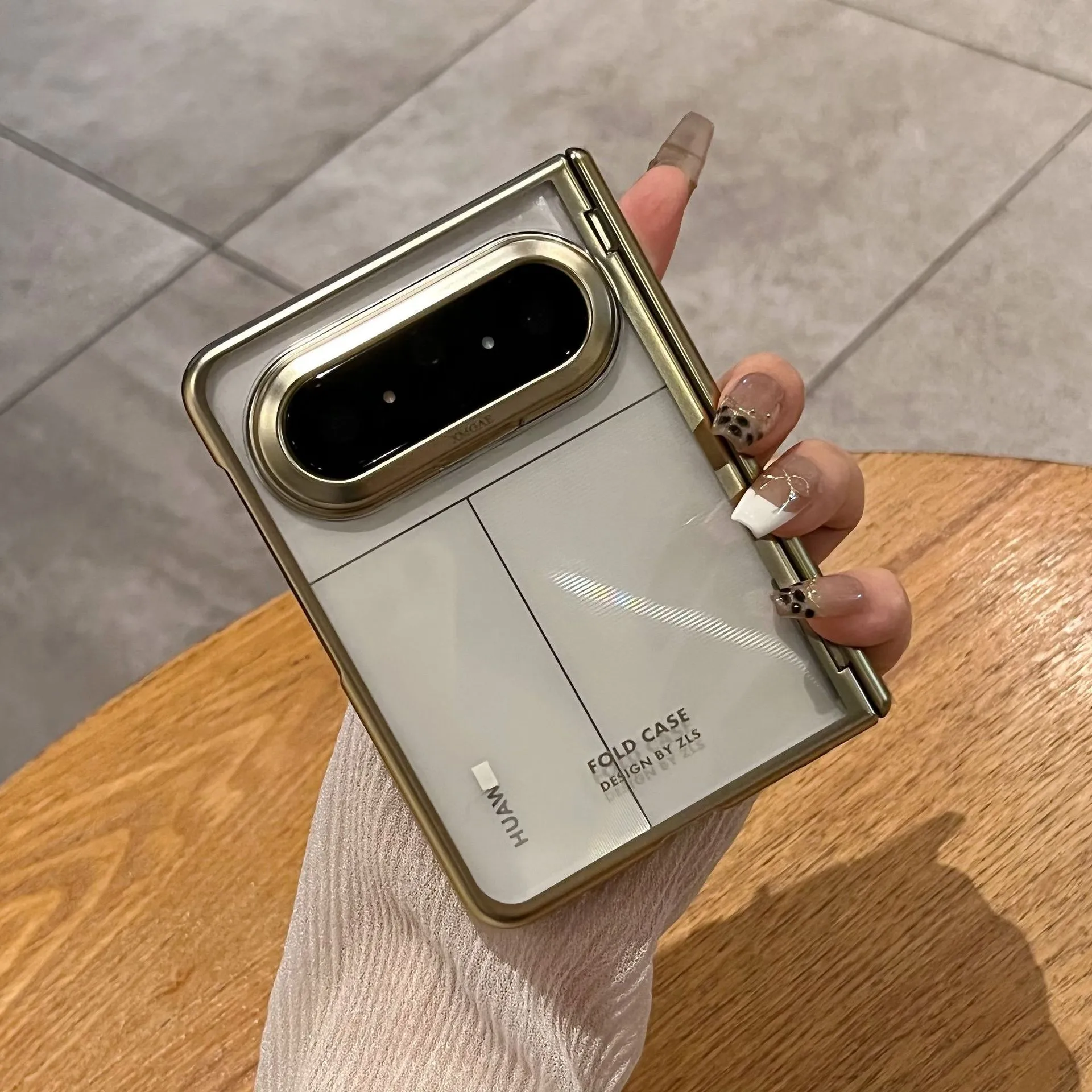 Huawei Pura X MAX Phone Case, PURA X Foldable Electroplated Transparent Case with Integrated Film for Full Coverage and Drop Protection