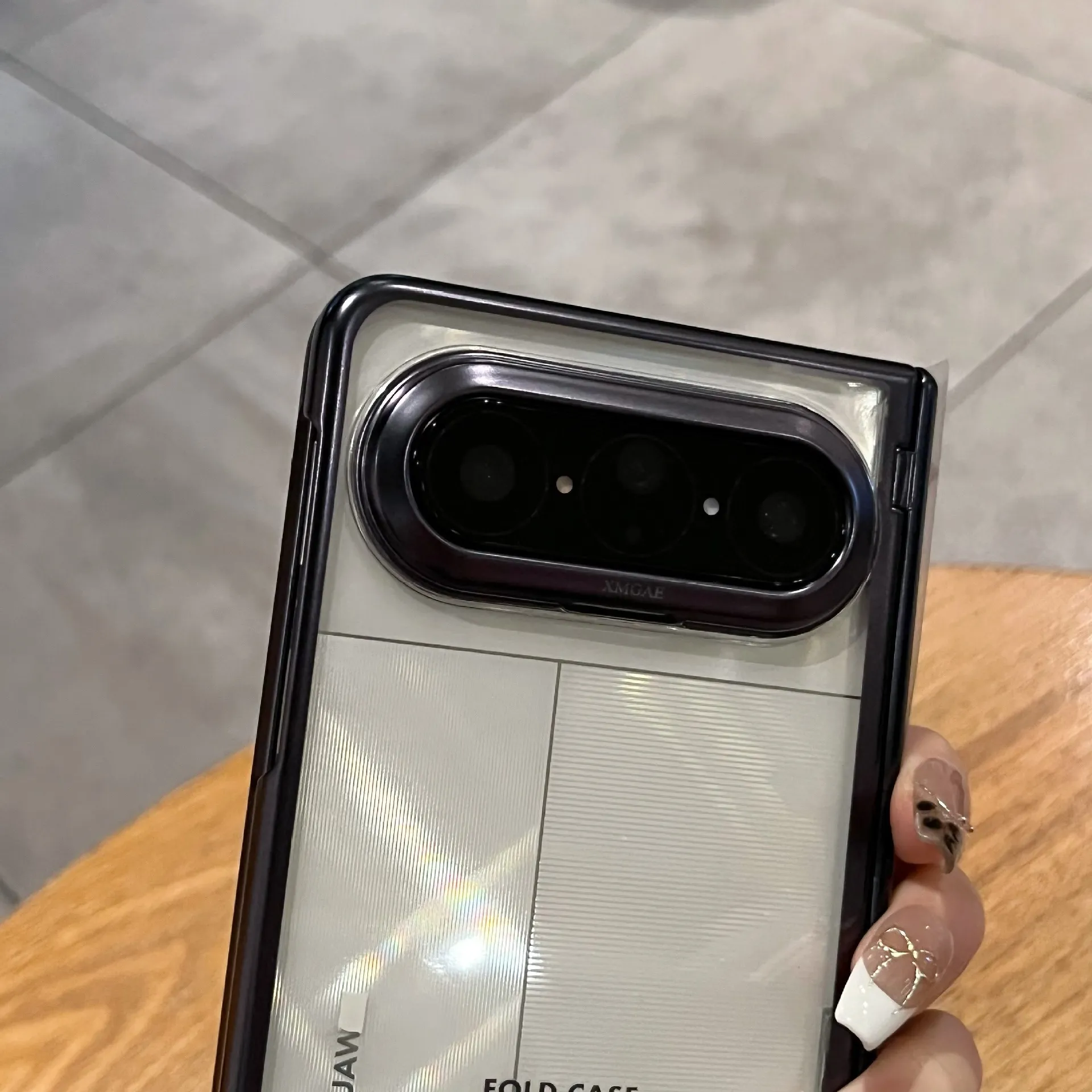 Huawei Pura X MAX Phone Case, PURA X Foldable Electroplated Transparent Case with Integrated Film for Full Coverage and Drop Protection