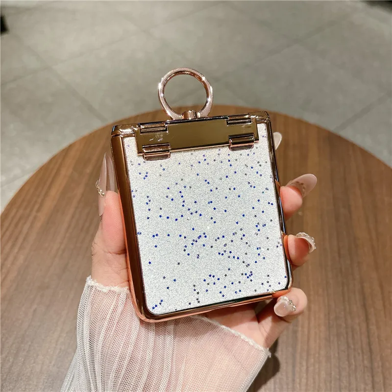 Compatible Huawei Pocket 2 phone case, Pura X foldable screen electroplated star-studded vegan leather drop-proof protective case