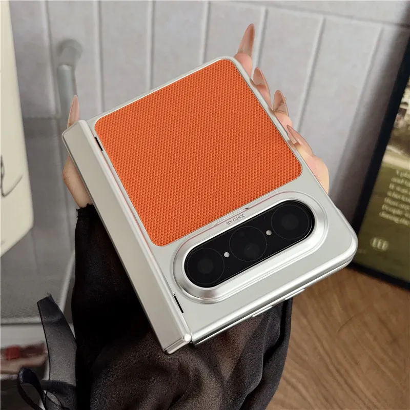 Huawei Pura X MAX phone case, PURA X2 foldable screen magnetic Hermes orange electroplated drop-proof design.