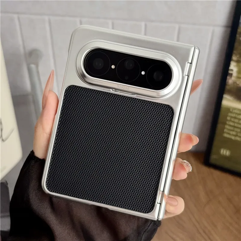 Huawei Pura X MAX phone case, PURA X2 foldable screen magnetic Hermes orange electroplated drop-proof design.