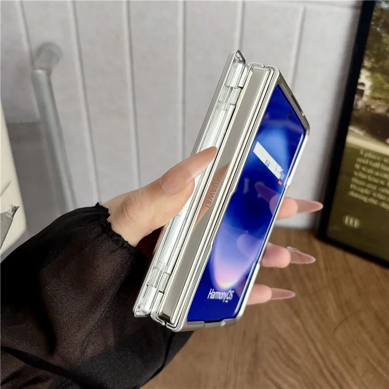 Huawei Pura X MAX phone case, PURA X2 foldable screen magnetic Hermes orange electroplated drop-proof design.