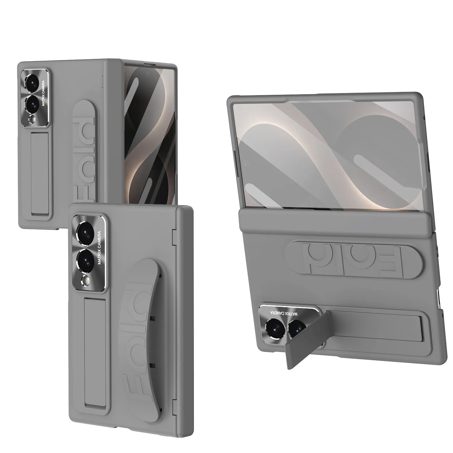 Compatible with Samsung Zfold 8 Wide phone case, FOLD8 folding official wrist strap hinge case, integrated protective case