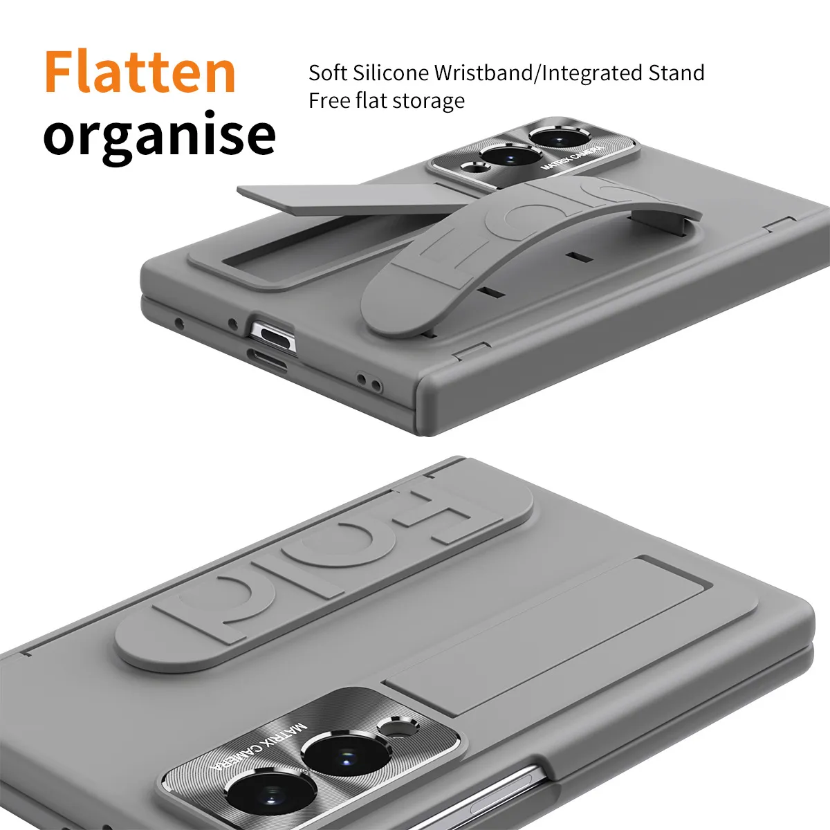 Compatible with Samsung Zfold 8 Wide phone case, FOLD8 folding official wrist strap hinge case, integrated protective case