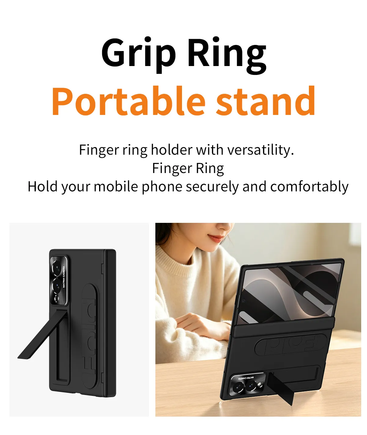Compatible with Samsung Zfold 8 Wide phone case, FOLD8 folding official wrist strap hinge case, integrated protective case