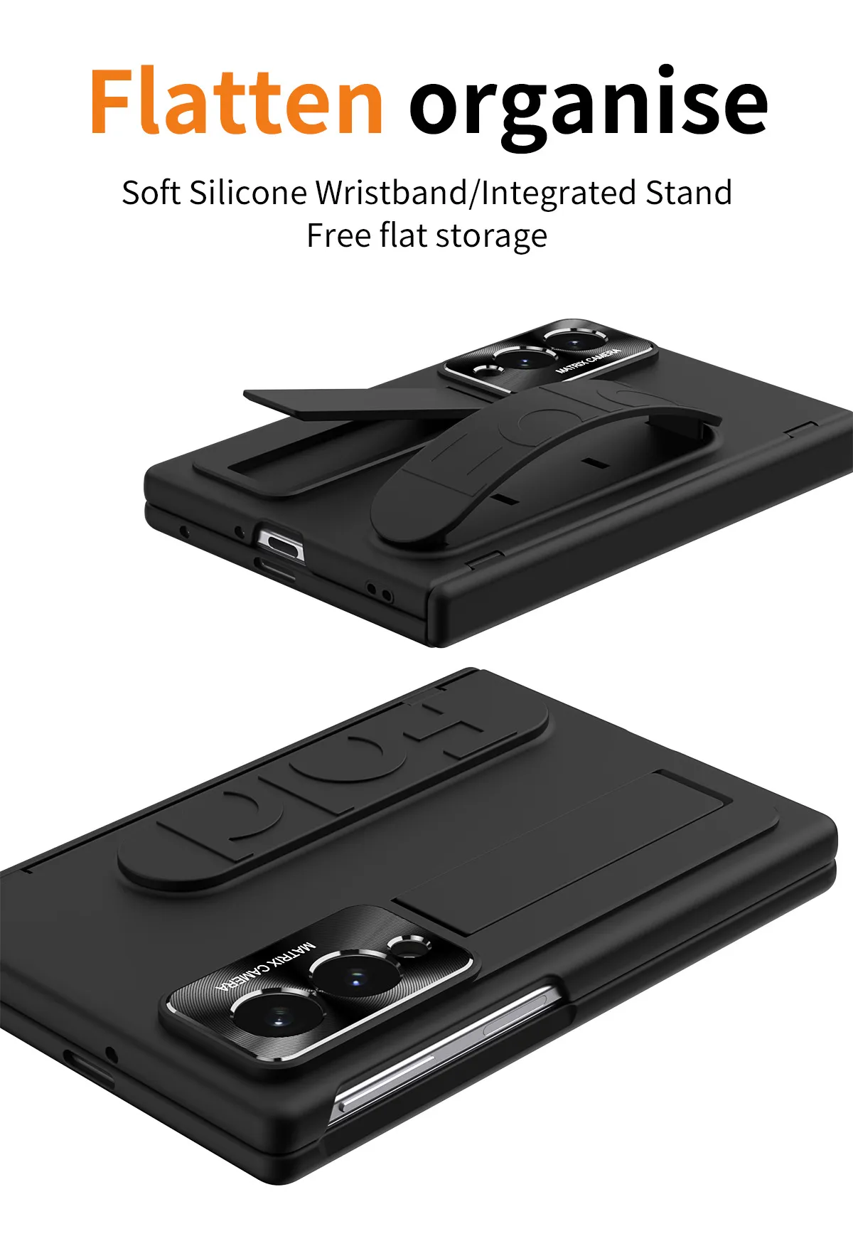 Compatible with Samsung Zfold 8 Wide phone case, FOLD8 folding official wrist strap hinge case, integrated protective case