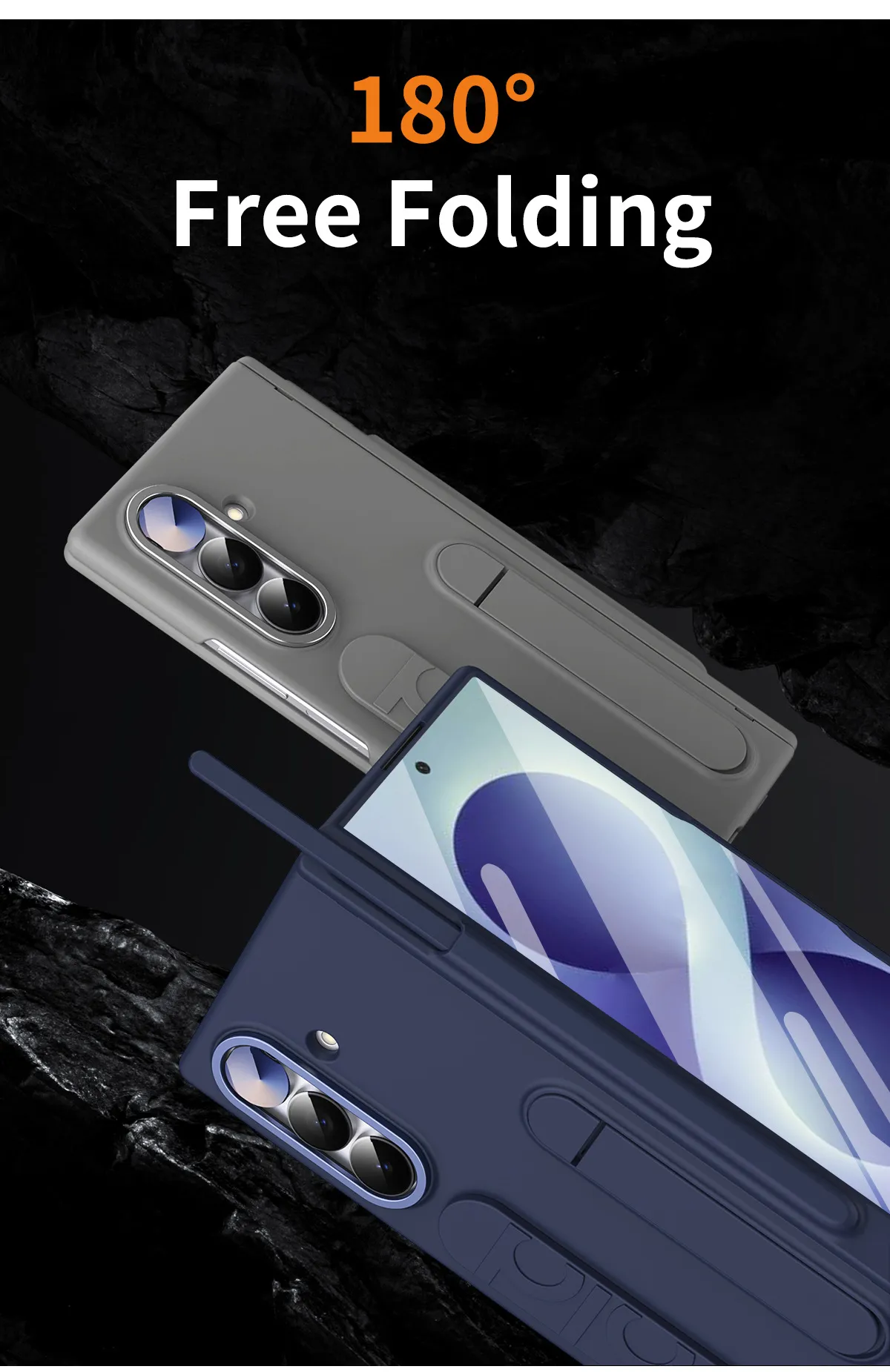Compatible with Samsung Zfold 8 Ultra phone case, FOLD8 official wrist strap, pen slot hinge, full-coverage protective case