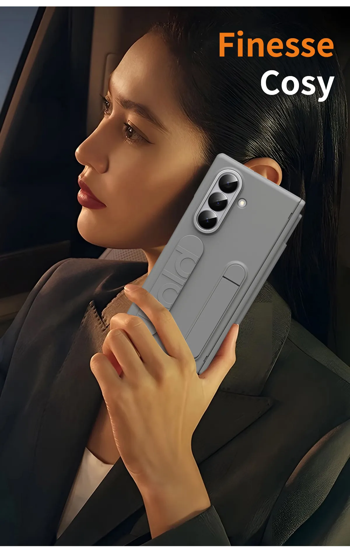 Compatible with Samsung Zfold 8 Ultra phone case, FOLD8 official wrist strap, pen slot hinge, full-coverage protective case