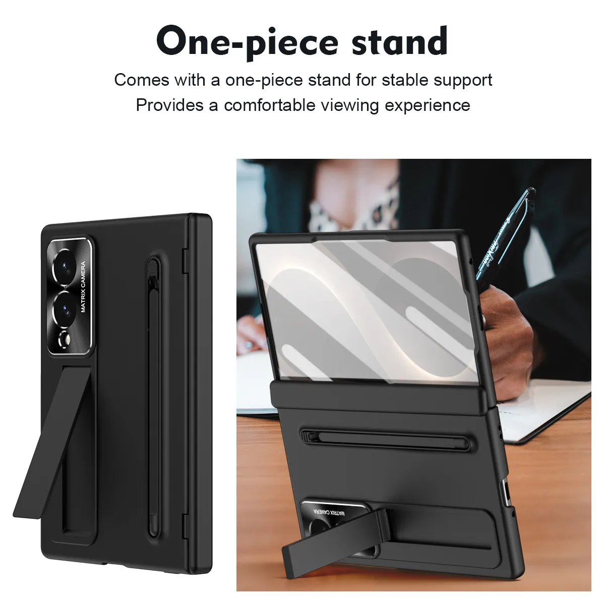 Compatible with Samsung Zfold 8 Wide phone case, FOLD8 folding official pen slot case, integrated anti-drop protective case.