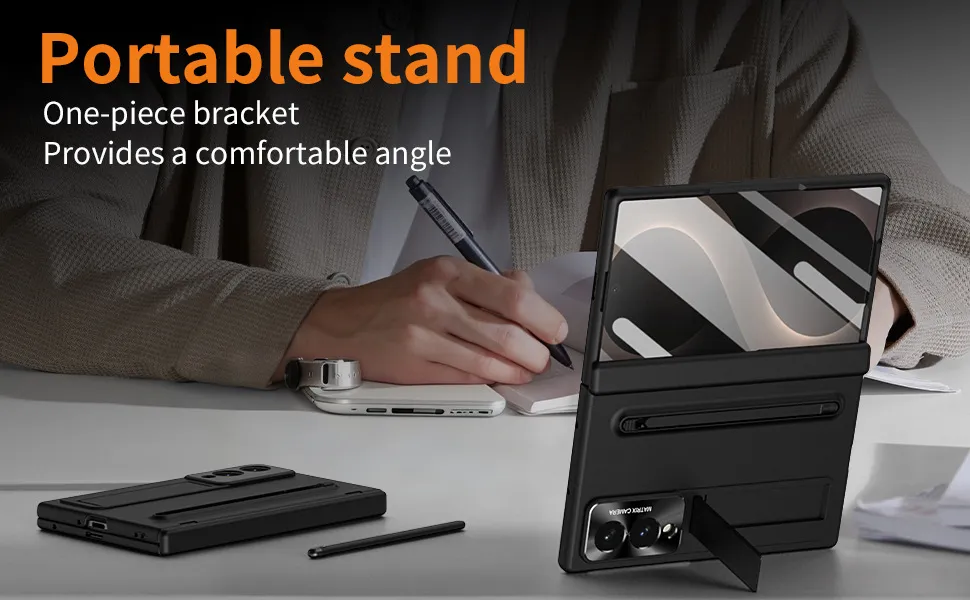 Compatible with Samsung Zfold 8 Wide phone case, FOLD8 folding official pen slot case, integrated anti-drop protective case.