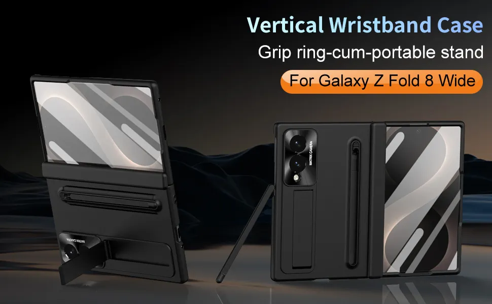 Compatible with Samsung Zfold 8 Wide phone case, FOLD8 folding official pen slot case, integrated anti-drop protective case.