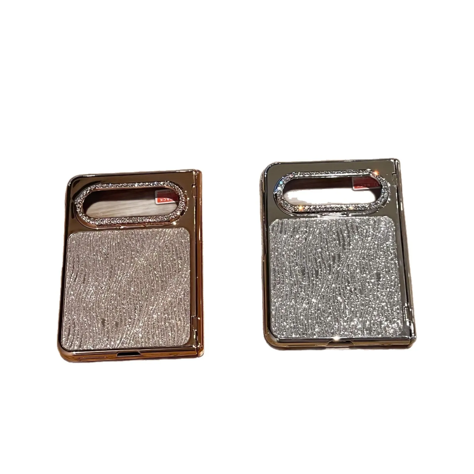 Huawei Pura X Max Phone Case, PURA X MAX Foldable Wave Glitter Electroplated Vegan Leather, Drop-Proof and Suitable