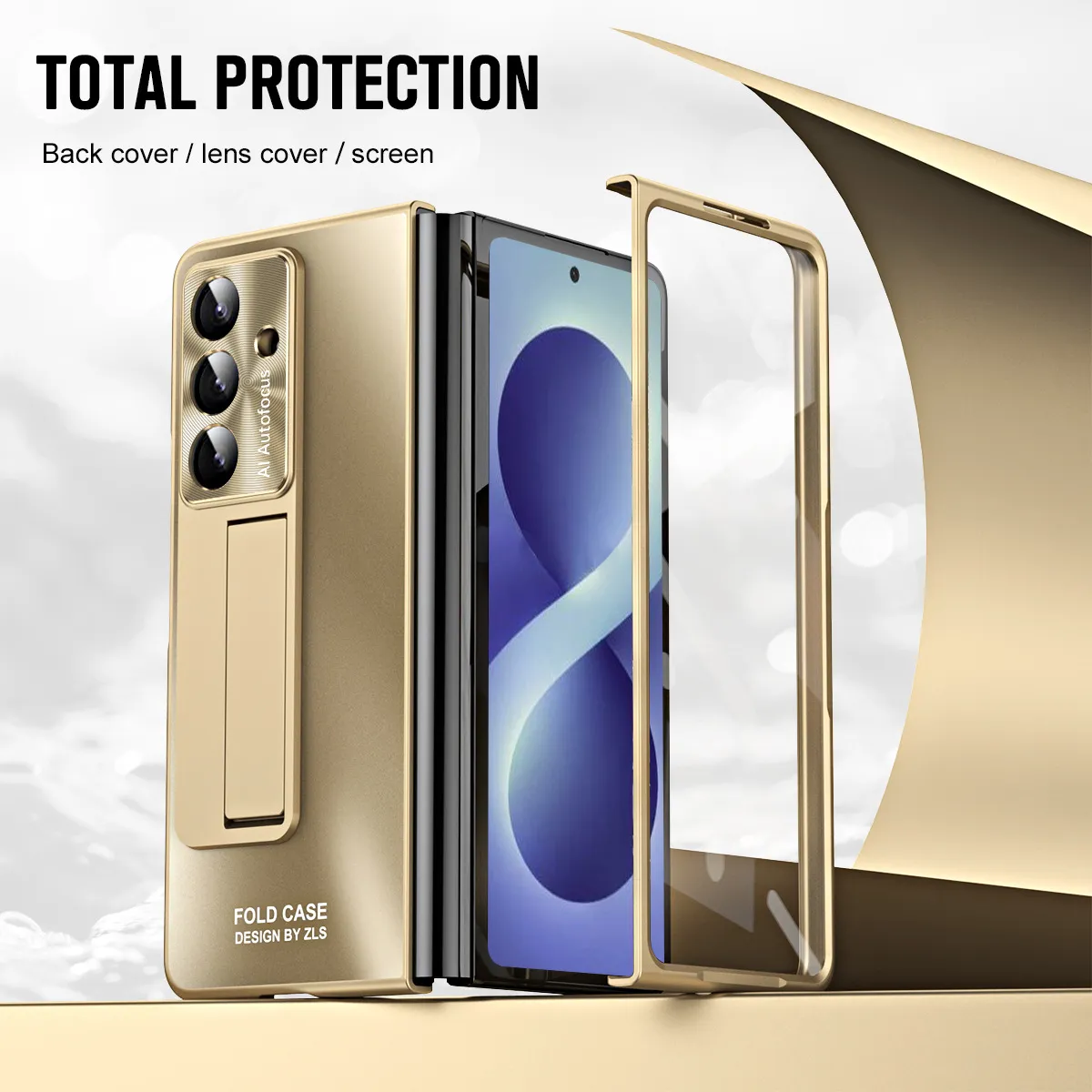 Compatible with Samsung Zfold8 Ultra phone case, FOLD8 foldable screen protective case, stand, screen protector, and integrated protective case.