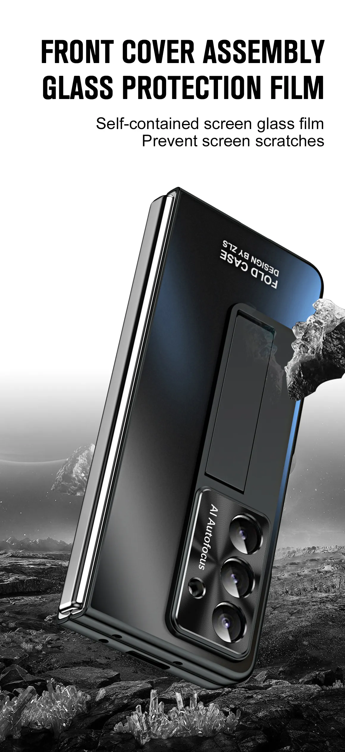 Compatible with Samsung Zfold8 Ultra phone case, FOLD8 foldable screen protective case, stand, screen protector, and integrated protective case.