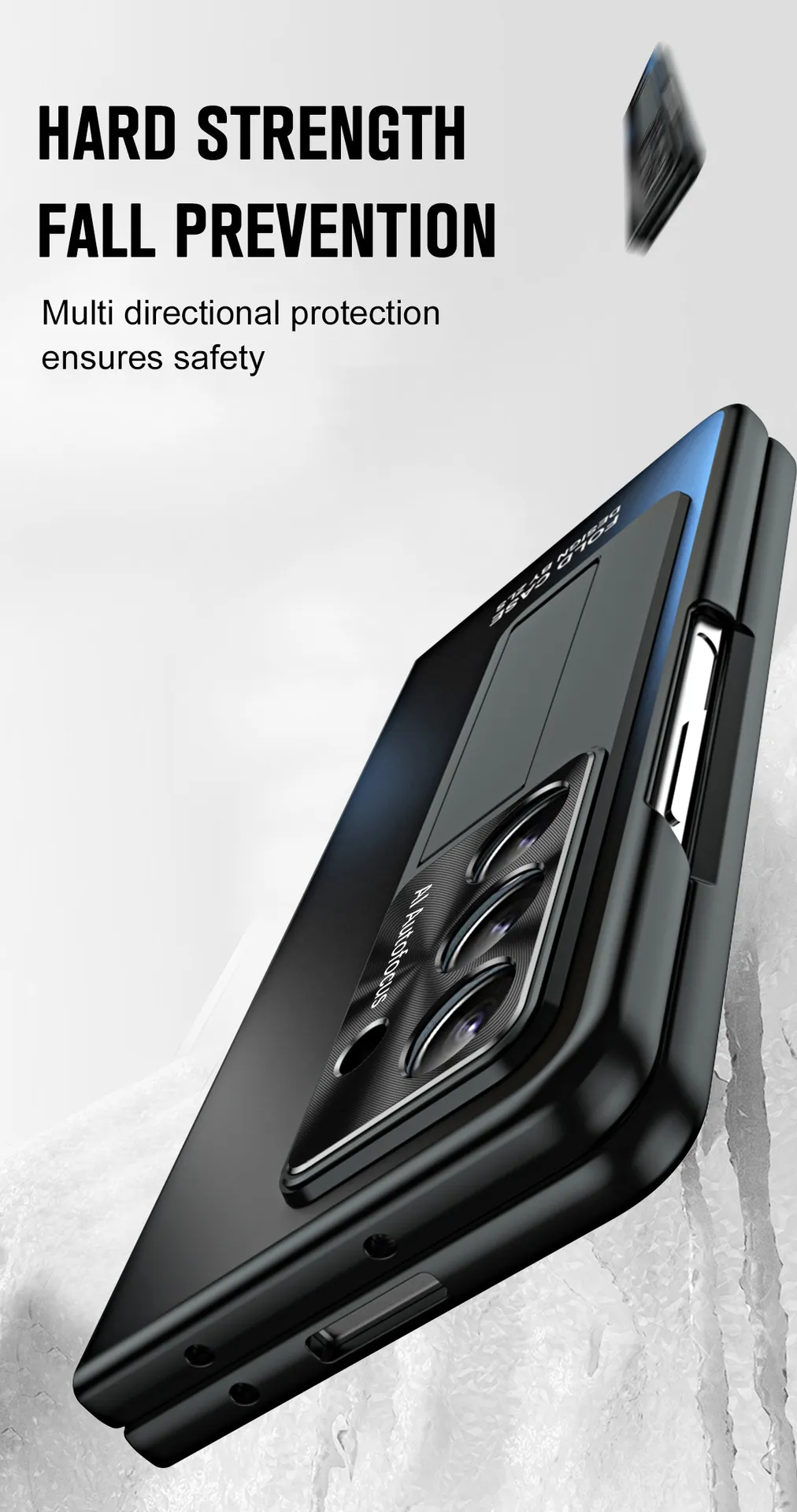 Compatible with Samsung Zfold8 Ultra phone case, FOLD8 foldable screen protective case, stand, screen protector, and integrated protective case.