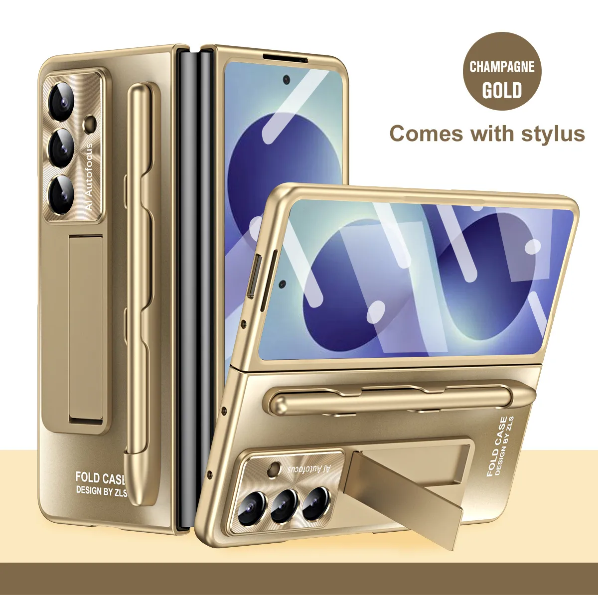 Compatible with Samsung Zfold8 Ultra phone case, FOLD8 foldable screen protective case, stand, screen protector, and integrated protective case.