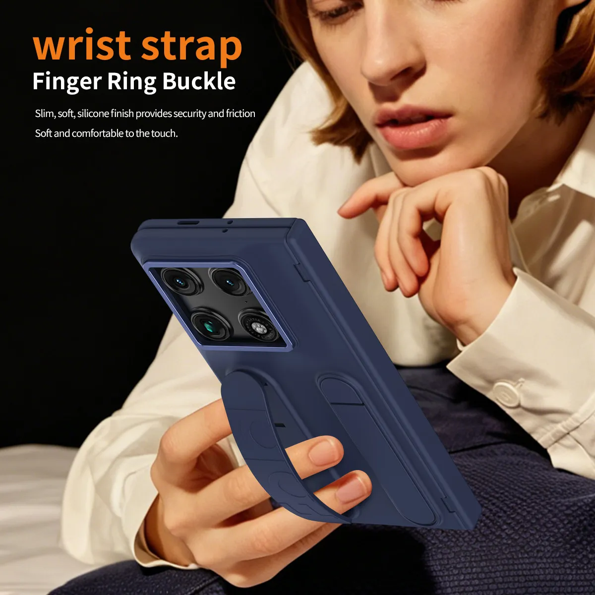 Compatible with Moto Razr Fold phone case, Motorola folding wrist strap hinge case, integrated protective film
