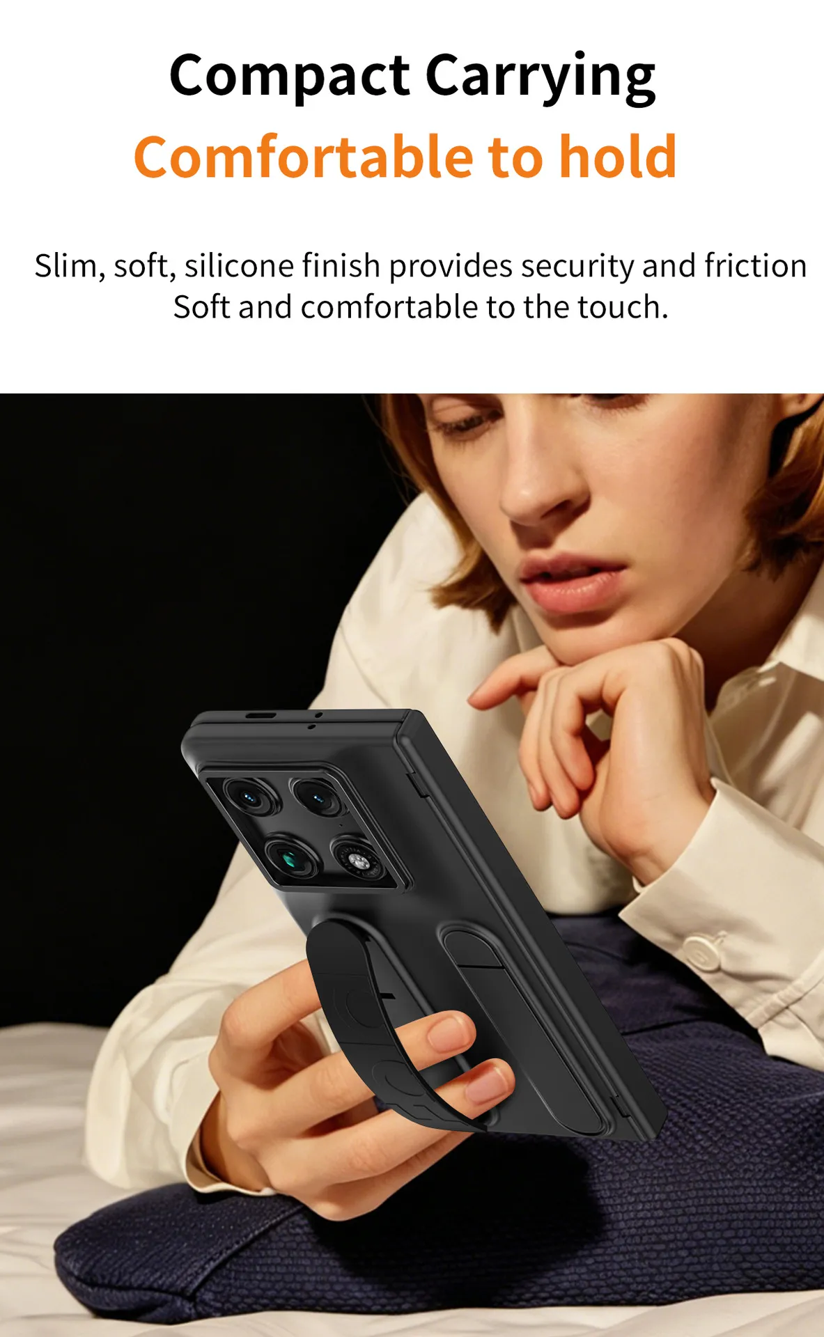 Compatible with Moto Razr Fold phone case, Motorola folding wrist strap hinge case, integrated protective film